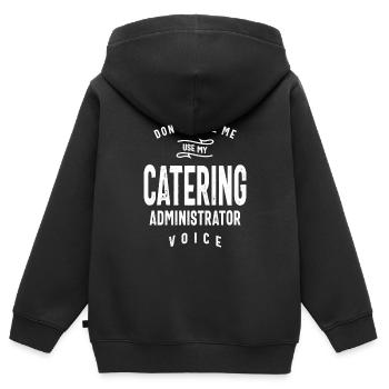 Emploi d’administrateur de services de restauration - Sweat Premium à capuche zippé enfant bio - noir - Dos - AI Model Kid Male (0cm)