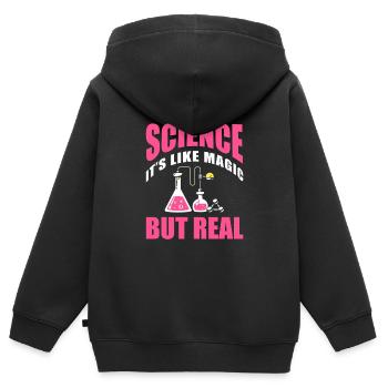 Biologie Biologe Kinder Biologie - Kinder Premium Organic Zip Hoodie - Schwarz - Hinten - AI Model Kid Male (0cm)