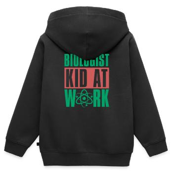Biology Biologist Children Biology - Kids Premium Organic Zip-up Hoodie - black - Back - AI Model Kid Male (0cm)