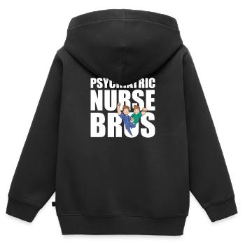 Infirmier - Sweat Premium à capuche zippé enfant bio - noir - Dos - AI Model Kid Male (0cm)
