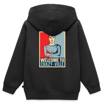 Infirmier - Sweat Premium à capuche zippé enfant bio - noir - Dos - AI Model Kid Male (0cm)