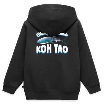 Walhai - Chumpon Pinnacle - Koh Tao - Tauchen - Kinder Premium Organic Zip Hoodie - Schwarz - Hinten - AI Model Kid Male (0cm)