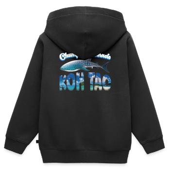 Walhai - Chumpon Pinnacle - Koh Tao - Tauchen - Kinder Premium Organic Zip Hoodie - Schwarz - Hinten - AI Model Kid Male (0cm)