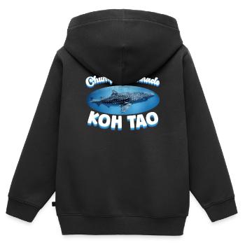 Walhai - Chumpon Pinnacle - Koh Tao - Tauchen - Kinder Premium Organic Zip Hoodie - Schwarz - Hinten - AI Model Kid Male (0cm)