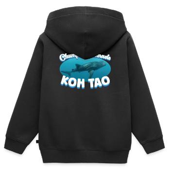 Walhai - Chumpon Pinnacle - Koh Tao - Tauchen - Kinder Premium Organic Zip Hoodie - Schwarz - Hinten - AI Model Kid Male (0cm)