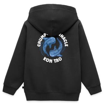 Walhai - Chumpon Pinnacle - Koh Tao - Tauchen - Kinder Premium Organic Zip Hoodie - Schwarz - Hinten - AI Model Kid Male (0cm)
