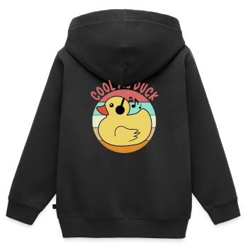 Gummiente Gummienten Entenliebhaber Badezimmer - Kinder Premium Organic Zip Hoodie - Schwarz - Hinten - AI Model Kid Male (0cm)