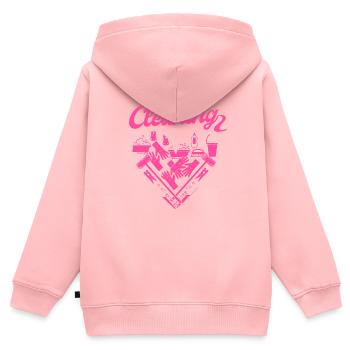 Femme de ménage Nettoyeuse - Sweat Premium à capuche zippé enfant bio - rose - Dos - AI Model Kid Female (0cm)