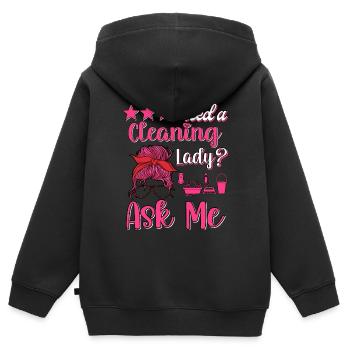 Haushälterin Zimmermädchen Putzfrau - Kinder Premium Organic Zip Hoodie - Schwarz - Hinten - AI Model Kid Male (0cm)