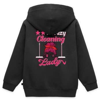 Haushälterin Zimmermädchen Putzfrau - Kinder Premium Organic Zip Hoodie - Schwarz - Hinten - AI Model Kid Male (0cm)