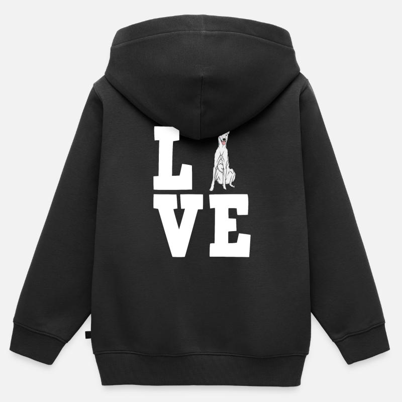 Galgo Espanol Chien Chien Propriétaire Chien - Sweat Premium à capuche zippé enfant bio - noir