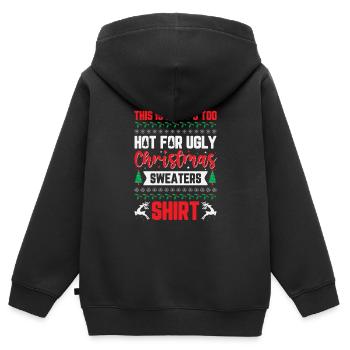 Faire ou pas, il n’y a pas de tentative - Sweat Premium à capuche zippé enfant bio - noir - Dos - AI Model Kid Male (0cm)