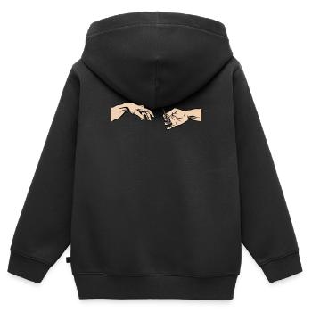 Équipe de fléchettes Association de fléchettes - Sweat Premium à capuche zippé enfant bio - noir - Dos - AI Model Kid Male (0cm)