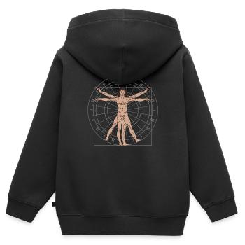 Équipe de fléchettes Association de fléchettes - Sweat Premium à capuche zippé enfant bio - noir - Dos - AI Model Kid Male (0cm)