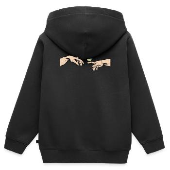 Mésange bleue Oiseau de l'année Mésange bleue - Sweat Premium à capuche zippé enfant bio - noir - Dos - AI Model Kid Male (0cm)