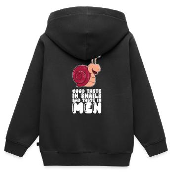 Good Taste In Snails Bad Taste In Men - Kinder Premium Organic Zip Hoodie - Schwarz - Hinten - AI Model Kid Male (0cm)