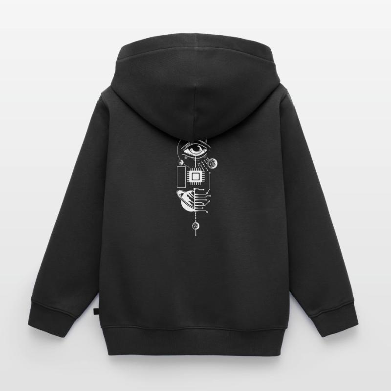 Entwickler Coder Programmierer Chip Kinder Premium Organic Zip Hoodie