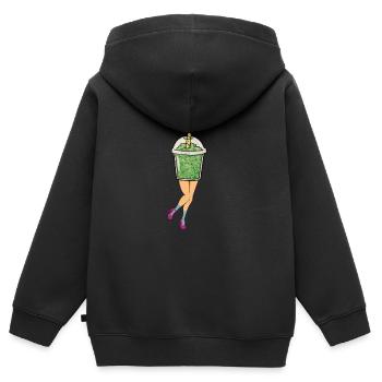 Smoothie Jahrgang - Kinder Premium Organic Zip Hoodie - Schwarz - Hinten - AI Model Kid Male (0cm)
