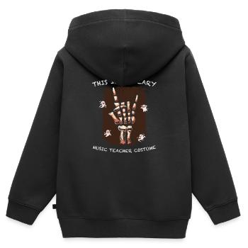 Professeur de musique Professeur de musique Professeur de musique - Sweat Premium à capuche zippé enfant bio - noir - Dos - AI Model Kid Male (0cm)