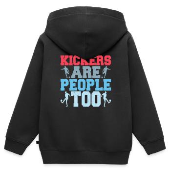 Kickers Are People Too 22 - Kids Premium Organic Zip-up Hoodie - black - Back - AI Model Kid Male (0cm)