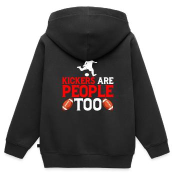 Kickers Are People Too 23 - Kids Premium Organic Zip-up Hoodie - black - Back - AI Model Kid Male (0cm)
