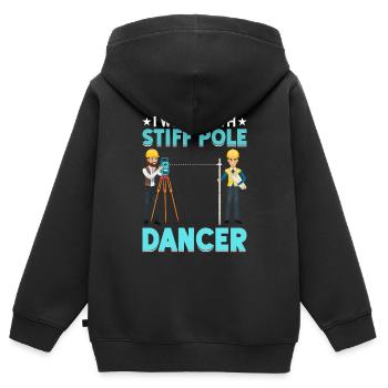 Vermessungsingenieur Tiefbau Bauwesen Geschenke - Kinder Premium Organic Zip Hoodie - Schwarz - Hinten - AI Model Kid Male (0cm)