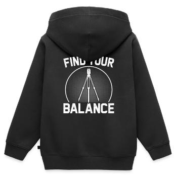 Vermessungsingenieur Vermessungsingenieur Bauwesen - Kinder Premium Organic Zip Hoodie - Schwarz - Hinten - AI Model Kid Male (0cm)