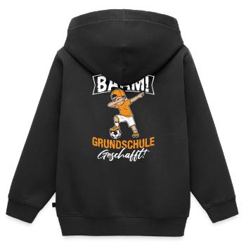 BÄÄM Grundschule Geschafft Absolvent Abschluss 202 - Kinder Premium Organic Zip Hoodie - Schwarz - Hinten - AI Model Kid Male (0cm)