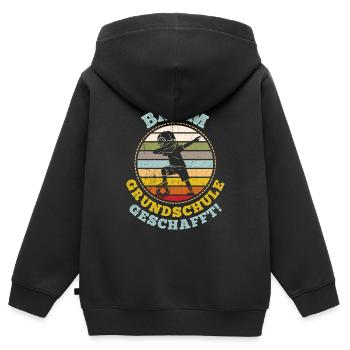 BÄÄM Grundschule Geschafft Absolvent Abschluss 202 - Kinder Premium Organic Zip Hoodie - Schwarz - Hinten - AI Model Kid Male (0cm)