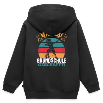 BÄÄM Grundschule Geschafft Absolvent Abschluss 202 - Kinder Premium Organic Zip Hoodie - Schwarz - Hinten - AI Model Kid Male (0cm)