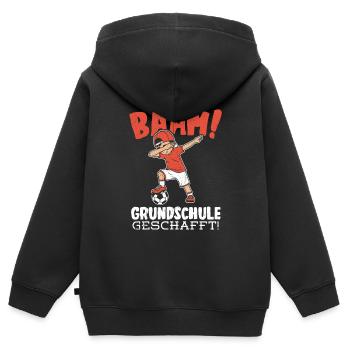 BÄÄM Grundschule Geschafft Absolvent Abschluss 202 - Kinder Premium Organic Zip Hoodie - Schwarz - Hinten - AI Model Kid Male (0cm)