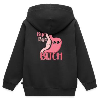 Gastrectomie à la manche Gastrectomie à la manche - Sweat Premium à capuche zippé enfant bio - noir - Dos - AI Model Kid Male (0cm)