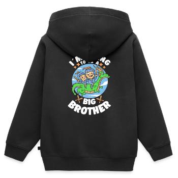 Going To Be A Big Brother Knight & Dragon Boys - Kids Premium Organic Zip-up Hoodie - black - Back - AI Model Kid Male (0cm)