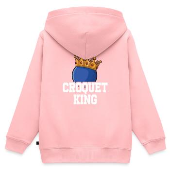 Croquet - Kids Premium Organic Zip-up Hoodie - rose - Back - AI Model Kid Female (0cm)