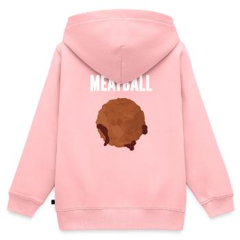 Meatball Spaghetti Lustiges italienisches Geschenk - Kinder Premium Organic Zip Hoodie - Rosa - Hinten - AI Model Kid Female (0cm)