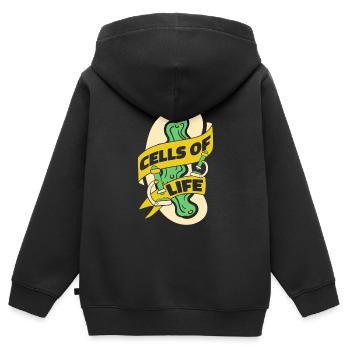 Biologie Biologe Zellen Molekularbiologe - Kinder Premium Organic Zip Hoodie - Schwarz - Hinten - AI Model Kid Male (0cm)
