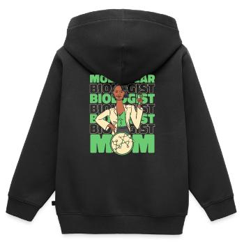 Biology Biologist Mama Molecular Biologist - Kids Premium Organic Zip-up Hoodie - black - Back - AI Model Kid Male (0cm)