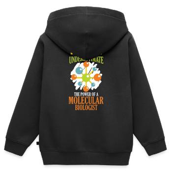 Biology Biologist Molecule Molecular biologist - Kids Premium Organic Zip-up Hoodie - black - Back - AI Model Kid Male (0cm)