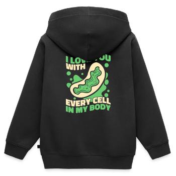 Biologiste Biologiste Cellulaire Biologiste moléculaire - Sweat Premium à capuche zippé enfant bio - noir - Dos - AI Model Kid Male (0cm)