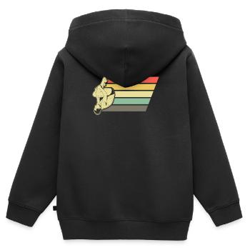 Plongeurs plongeurs - Sweat Premium à capuche zippé enfant bio - noir - Dos - AI Model Kid Male (0cm)