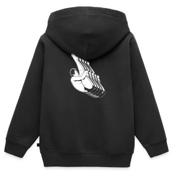 Plongeurs plongeurs - Sweat Premium à capuche zippé enfant bio - noir - Dos - AI Model Kid Male (0cm)