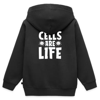 Biologie Biologe Zellen Molekularbiologe - Kinder Premium Organic Zip Hoodie - Schwarz - Hinten - AI Model Kid Male (0cm)