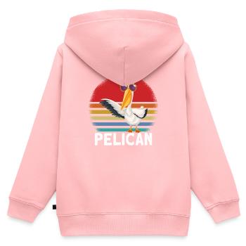 Lunettes de soleil Pelikan - Sweat Premium à capuche zippé enfant bio - rose - Dos - AI Model Kid Female (0cm)