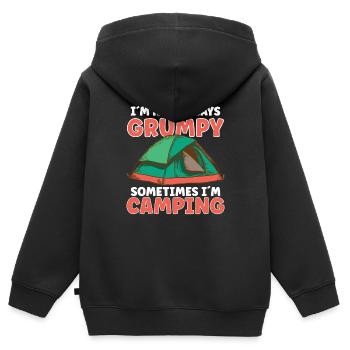 Scout Camping Outdoor Campfire Hiking Backpacking - Kinder Premium Organic Zip Hoodie - Schwarz - Hinten - AI Model Kid Male (0cm)
