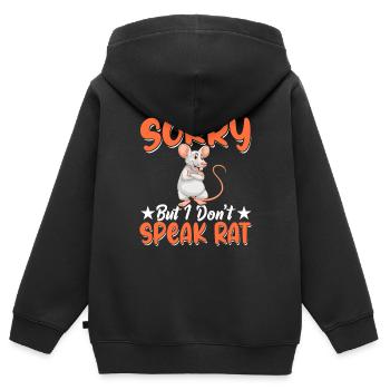 Rat Lover Rat Pet Rodent Mouse Rat Lady - Kinder Premium Organic Zip Hoodie - Schwarz - Hinten - AI Model Kid Male (0cm)