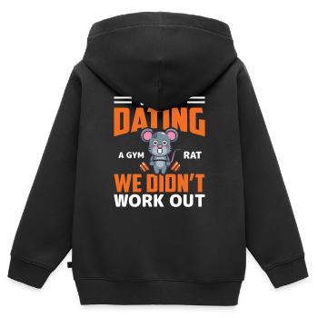Rat Lover Rat Pet Rodent Mouse Rat Lady - Kinder Premium Organic Zip Hoodie - Schwarz - Hinten - AI Model Kid Male (0cm)