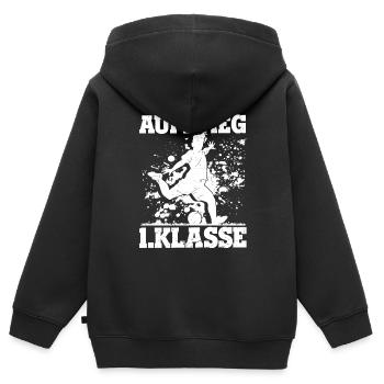 Aufstieg 1. Klasse Schulhof Schulbeginn Fußball Sc - Kinder Premium Organic Zip Hoodie - Schwarz - Hinten - AI Model Kid Male (0cm)
