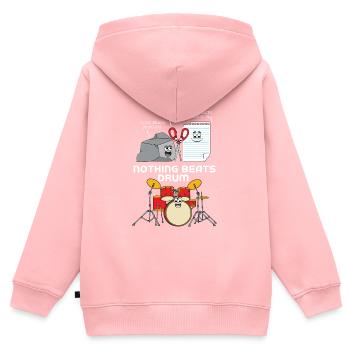 Percussion - Sweat Premium à capuche zippé enfant bio - rose - Dos - AI Model Kid Female (0cm)