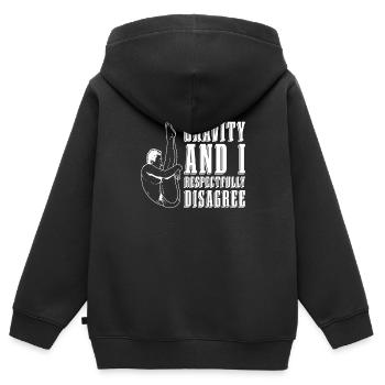 Plongeurs plongeurs - Sweat Premium à capuche zippé enfant bio - noir - Dos - AI Model Kid Male (0cm)