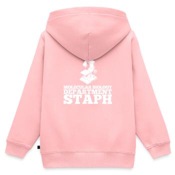 Biologie Biologe Mikroskop Molekularbiologe - Kinder Premium Organic Zip Hoodie - Rosa - Hinten - AI Model Kid Female (0cm)